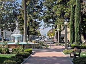 The Plaza in Orange, California: my hometown. This park is in the center of intersection of Chapman and Glassell Streets and is the heart of downtown Orange.